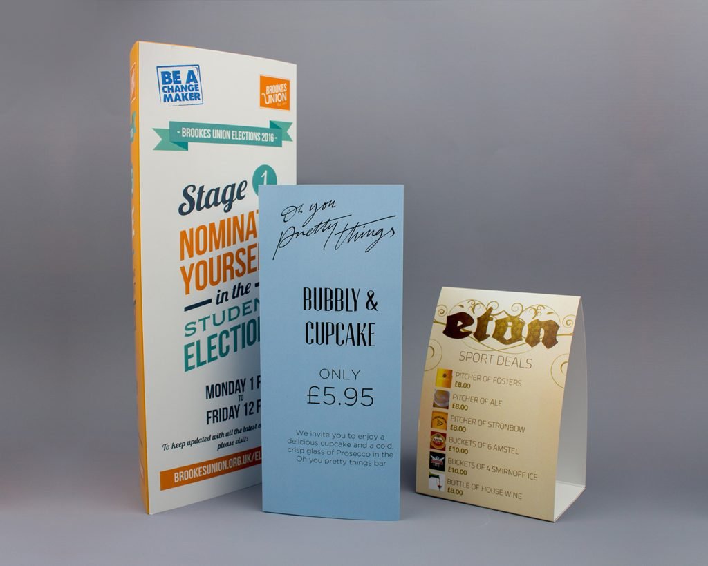 Table Tents Printing Brighouse